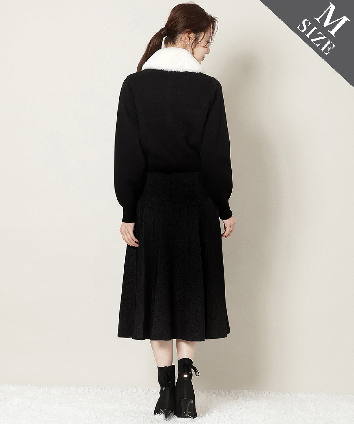 【11/21(fri)10時発売】ファーティペット付きニットSETUP