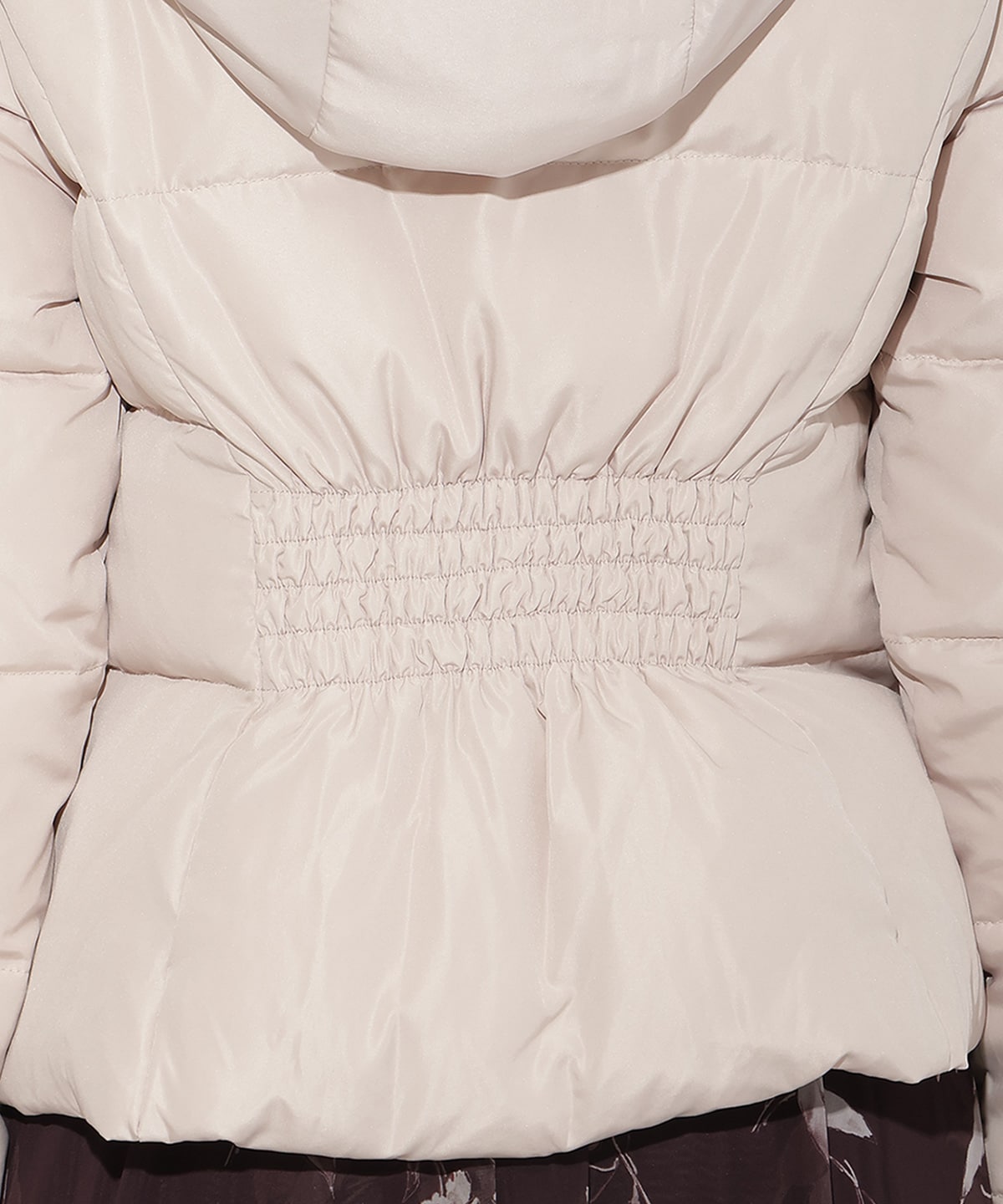 フードファーペプラムショートダウン