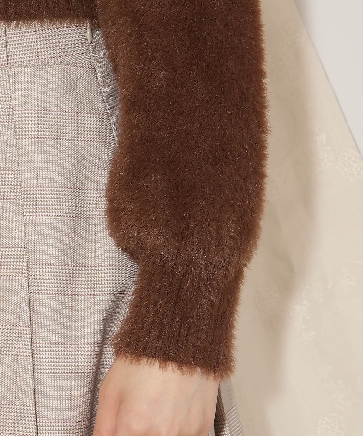 パール＆ビジューフェザーカーディガン