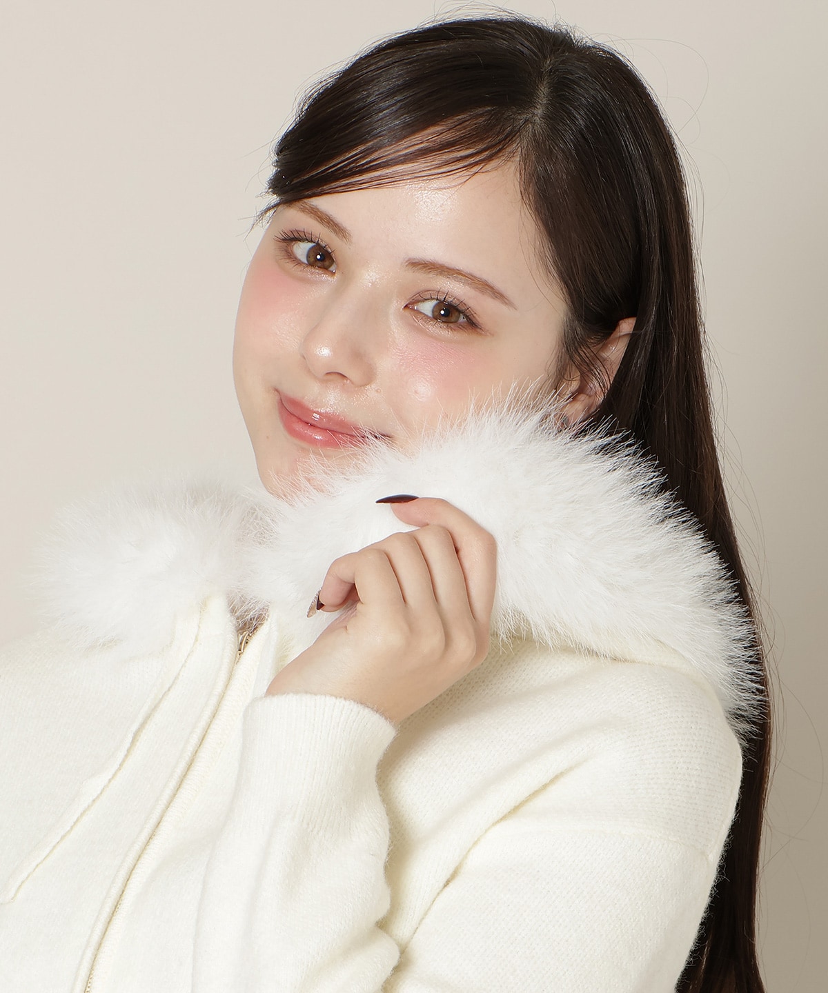 【1/1(thu)10時発売 New Year's Item】フードファーニットパーカー