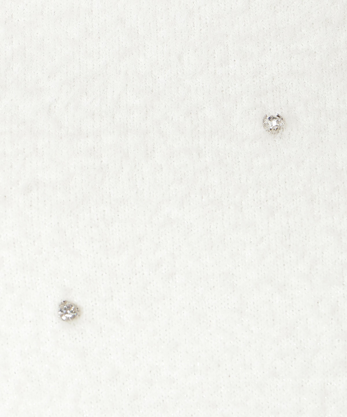 パールビジューフェザーニットトップス