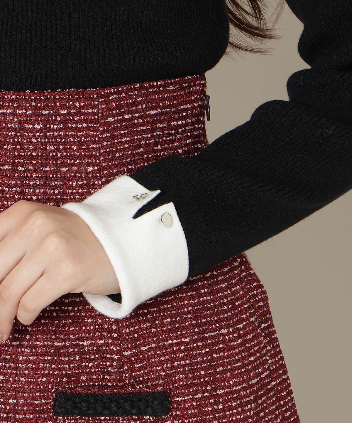 【1/1(thu)10時発売 New Year's Item】ポロカラーリブニット