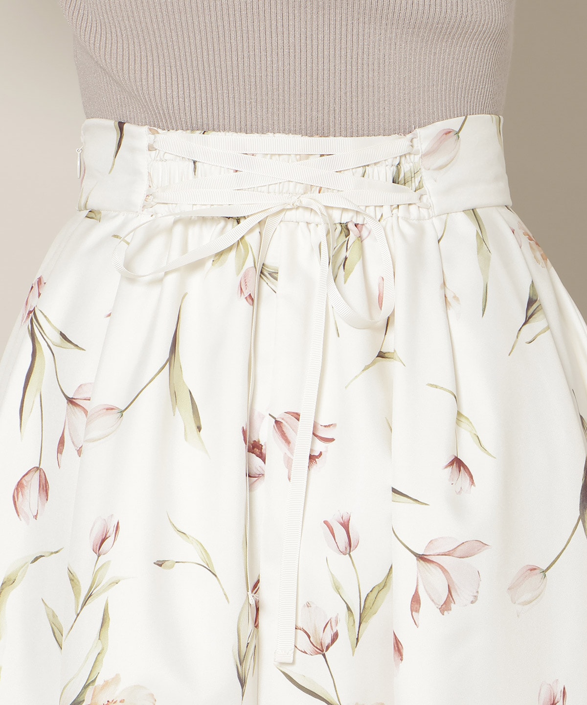 【1/14(wed)18時先行予約開始 】チューリッププリントタックフレアスカート