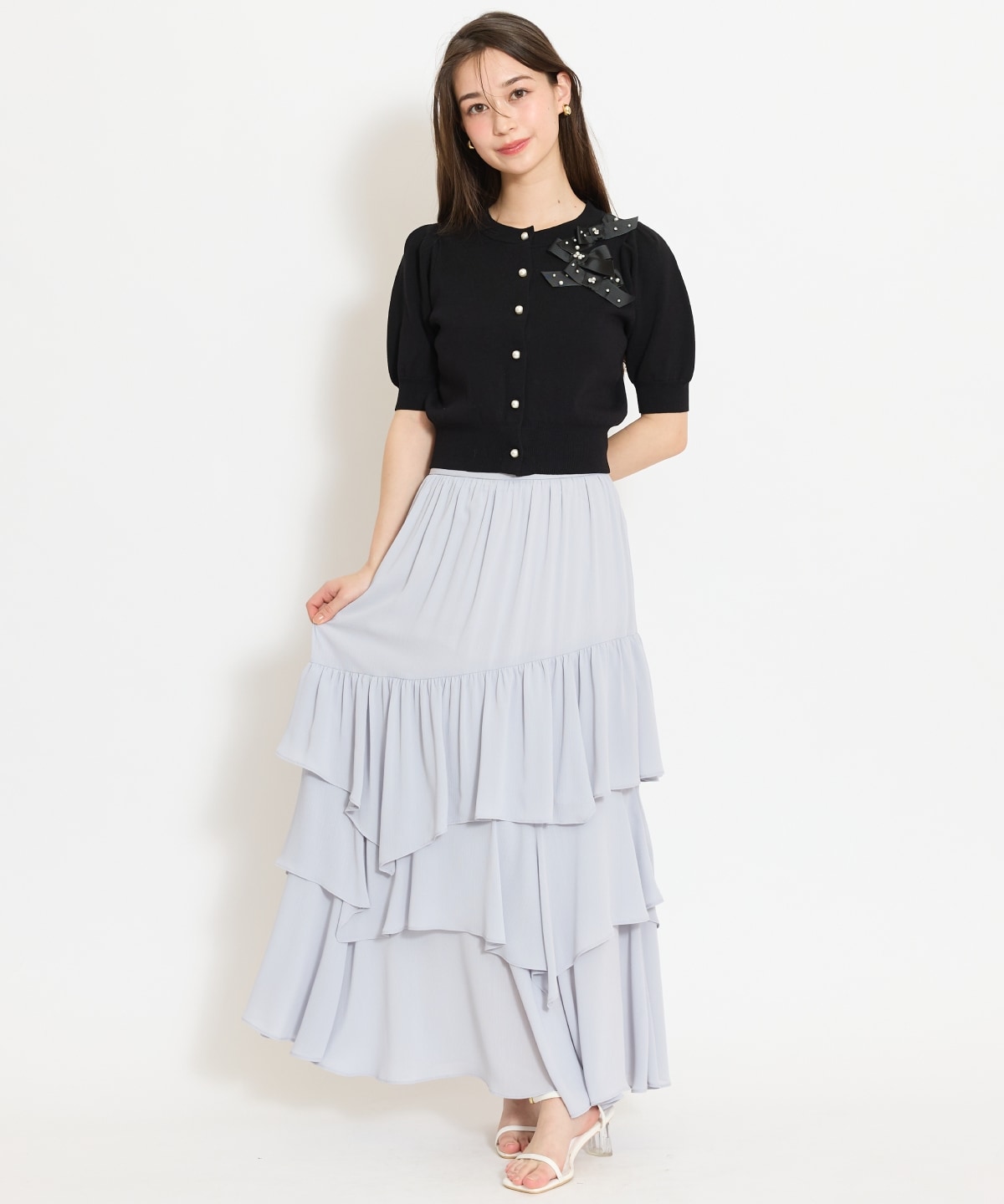 アシメティアードスカート