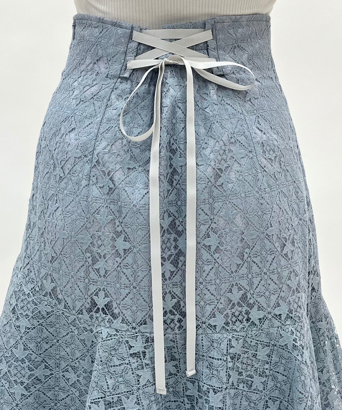 アシメティアードレーススカート