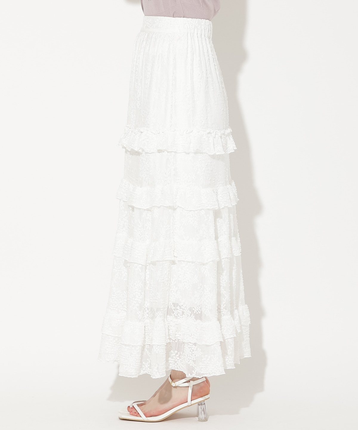 レースフリルティアードスカート