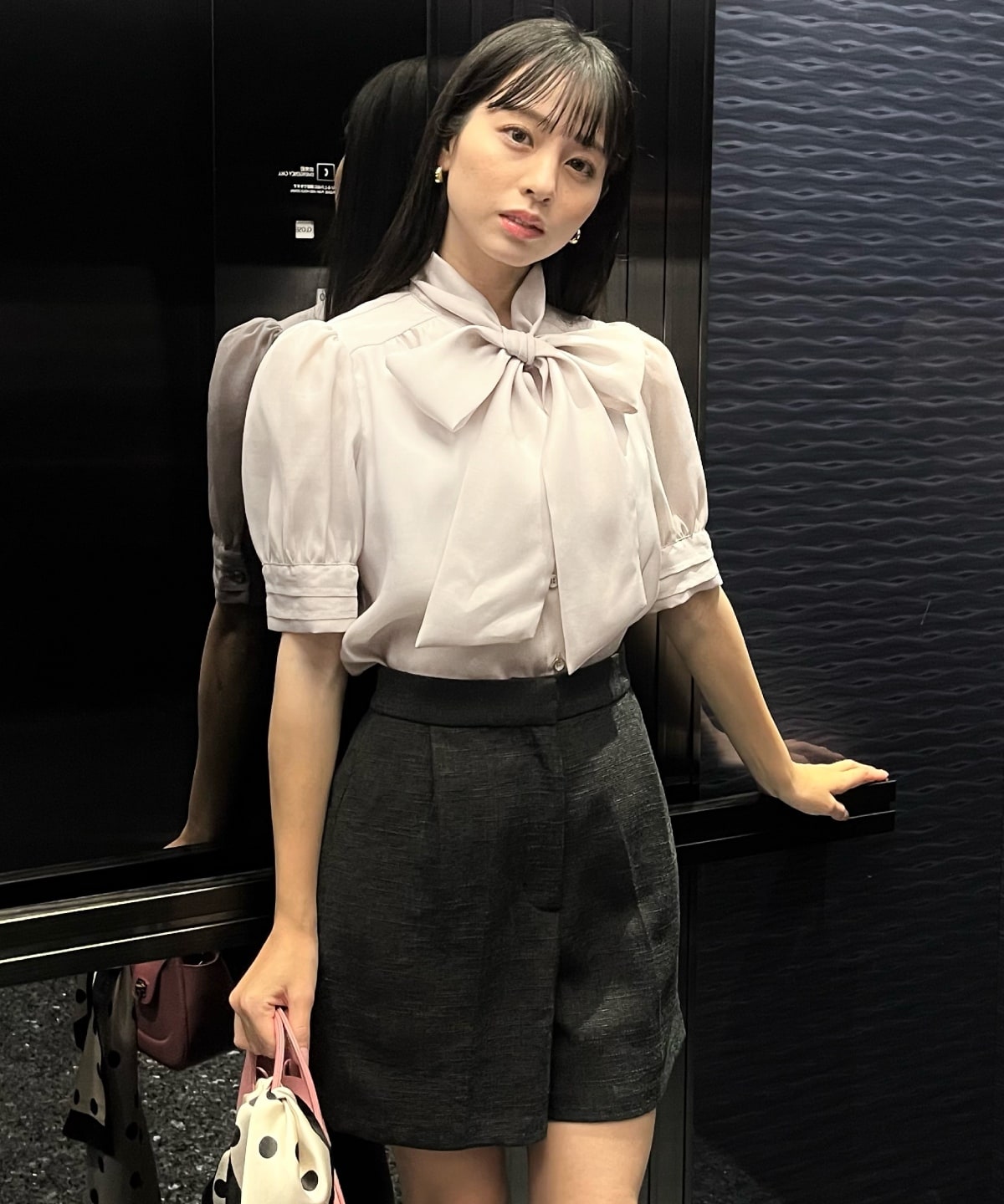 タックツイードショートパンツ