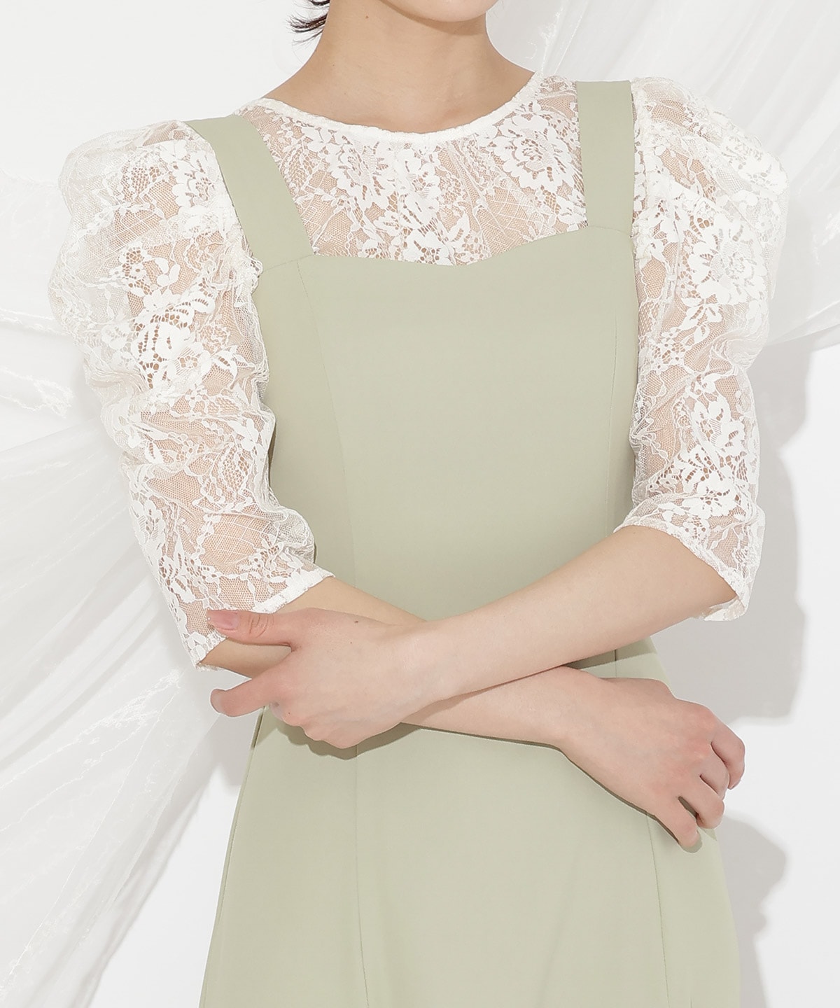 バックレースアップワンピース