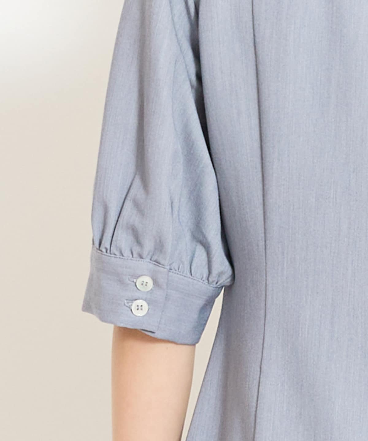 ティアードフリルリボンタイシャツワンピース