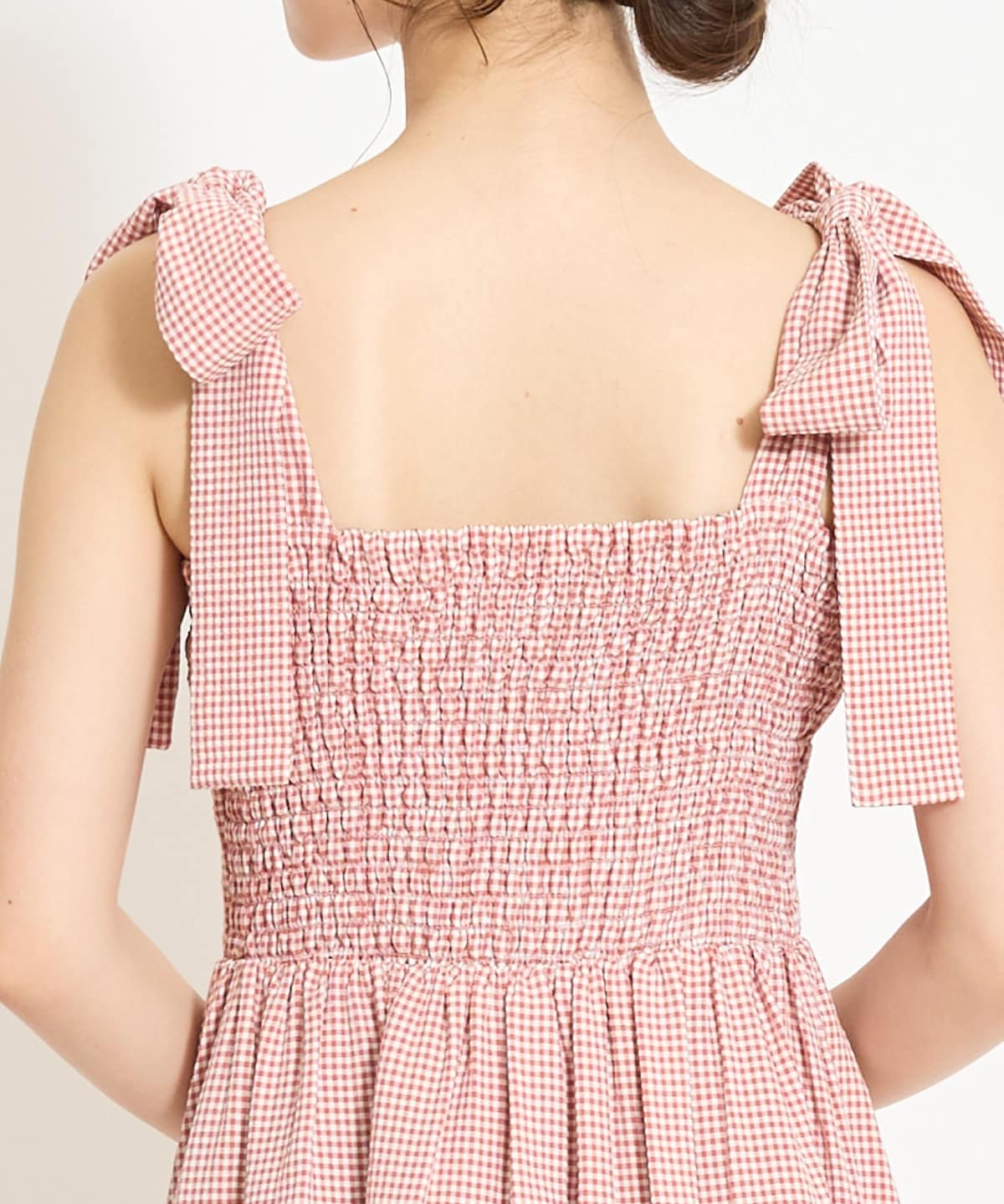 【4/24(fri)10時予約開始】リボンショルダーギャザーワンピース