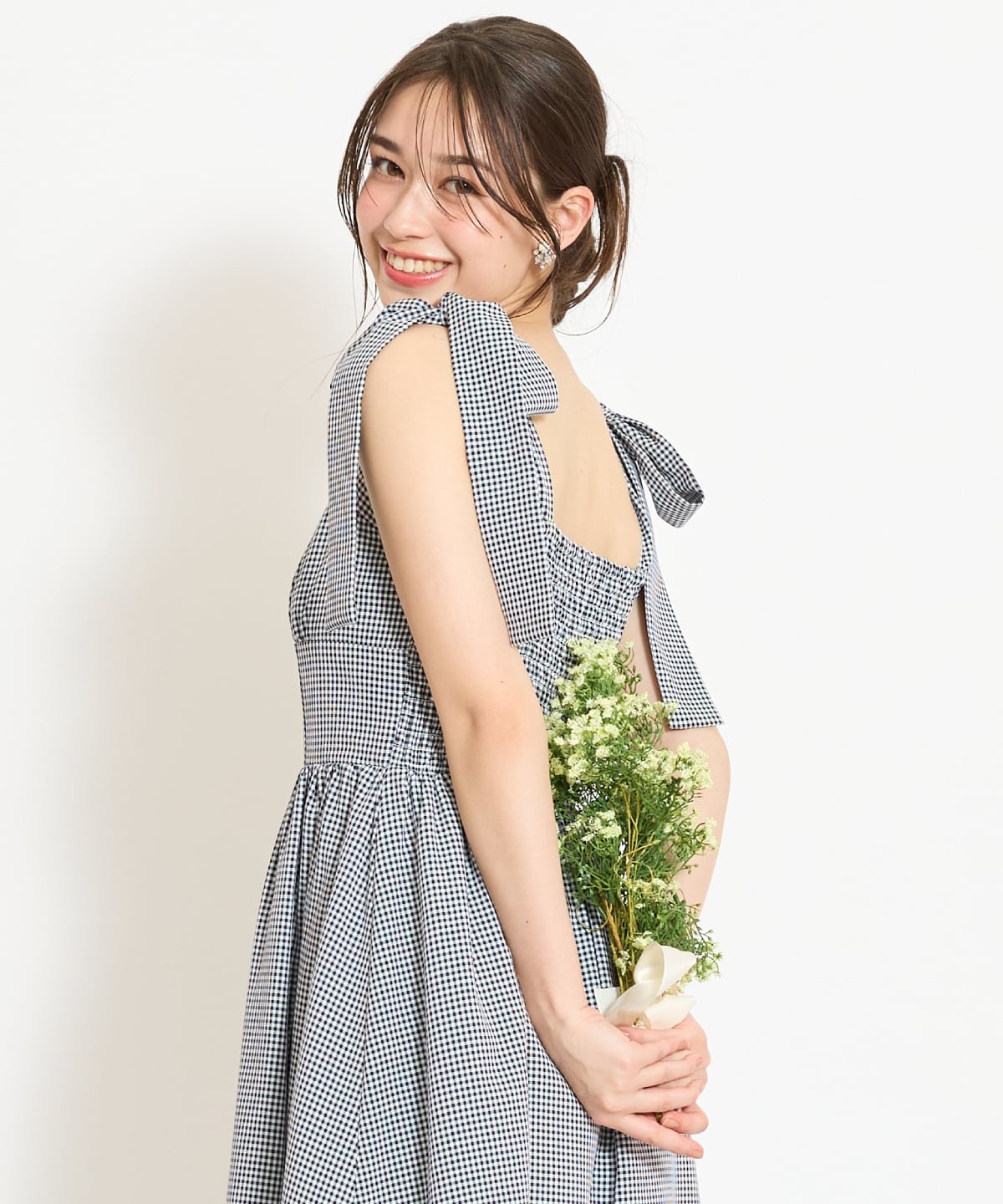 【4/24(fri)10時予約開始】リボンショルダーギャザーワンピース