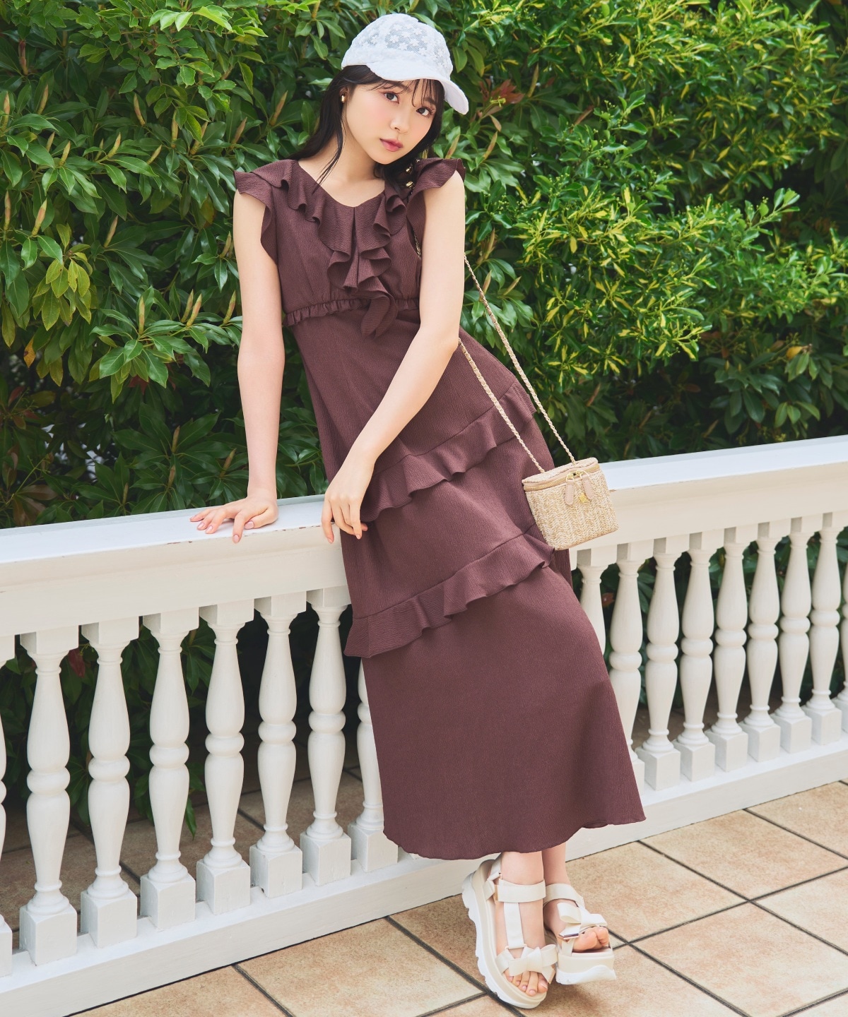 【6/11(thu)10時発売】ラッフルフリルティアードワンピース