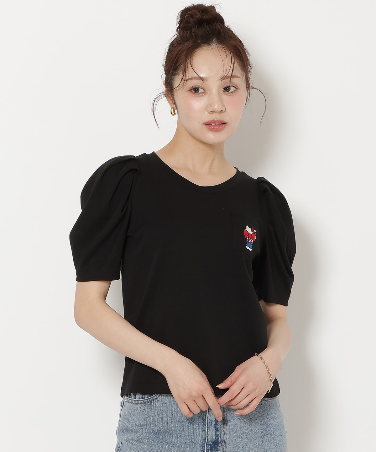 【7/16(thu)10時発売】WILLSELECTION×HELLO KITTY 刺繍カットトップス