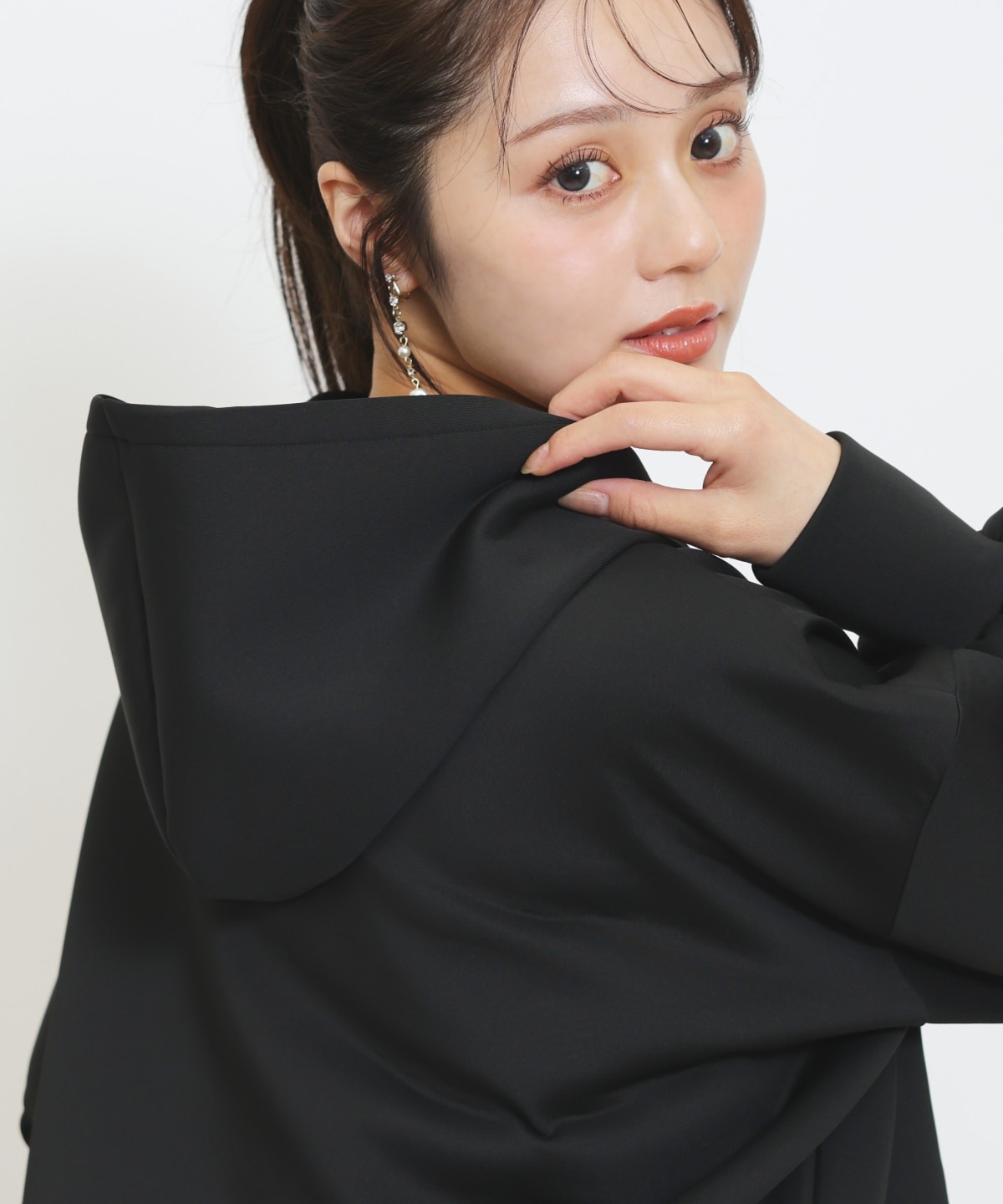 【セットアップ対応】ロゴ刺繍オーバーサイズフーディ