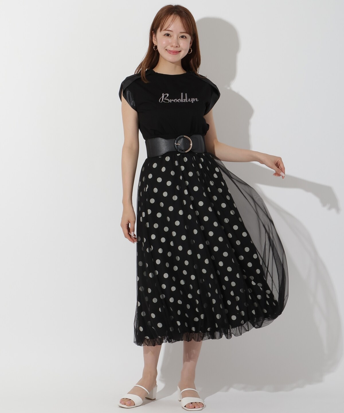 ドット&チュールバルーンスカート(F オフホワイト): And Couture｜公式  