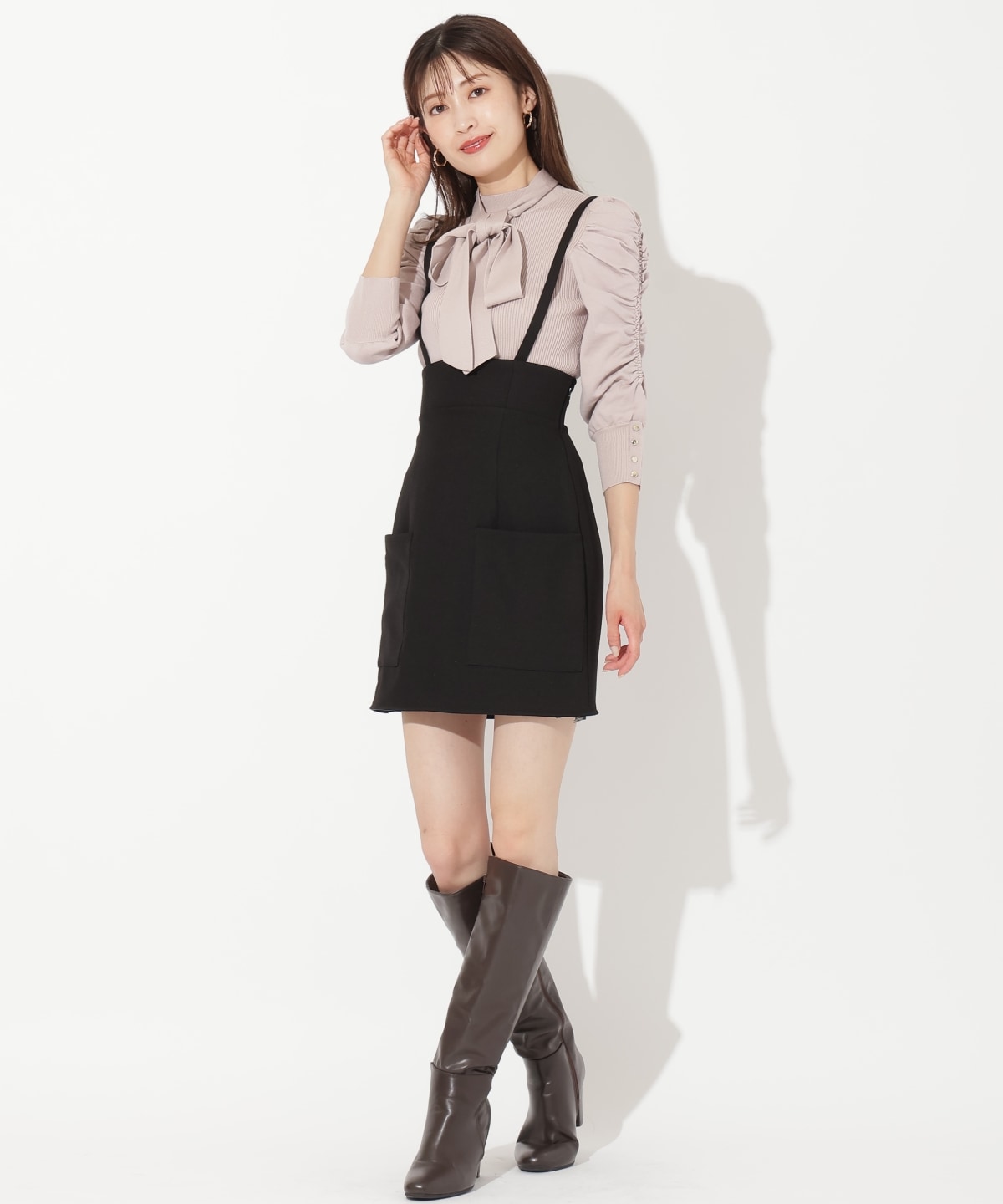 サスペ付き2wayスカート