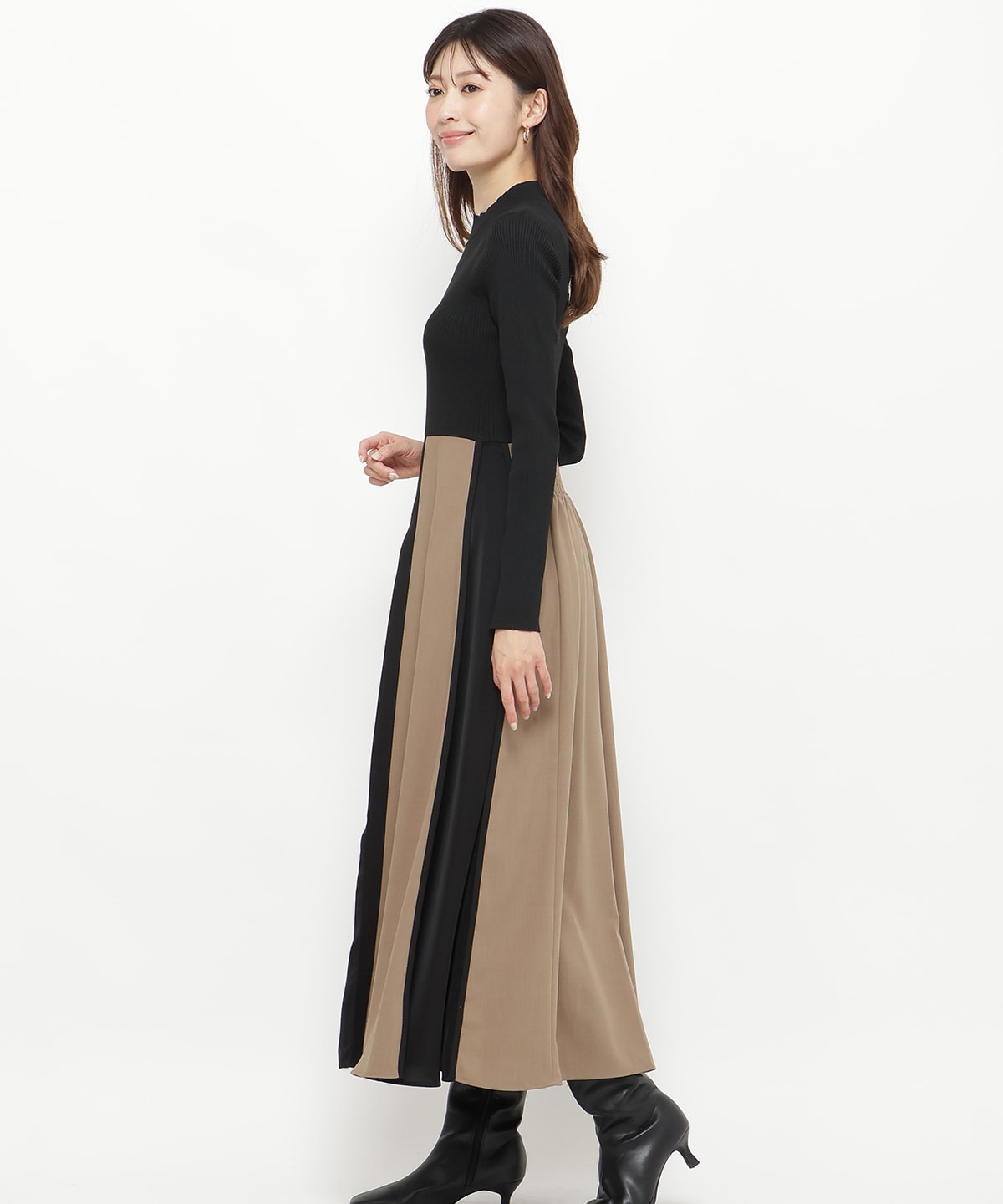 配色ドッキングワンピース