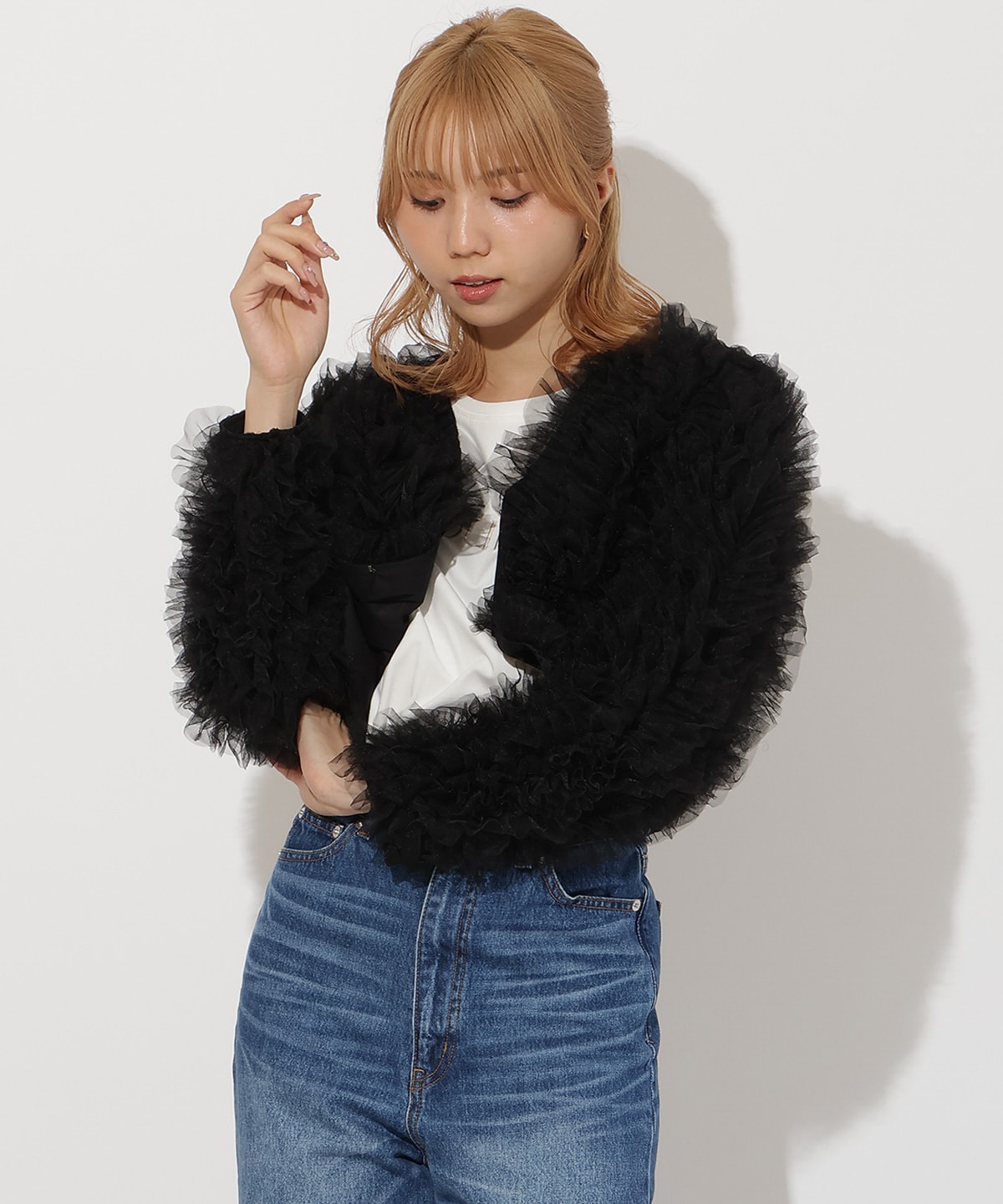 チュールフリルジャケット