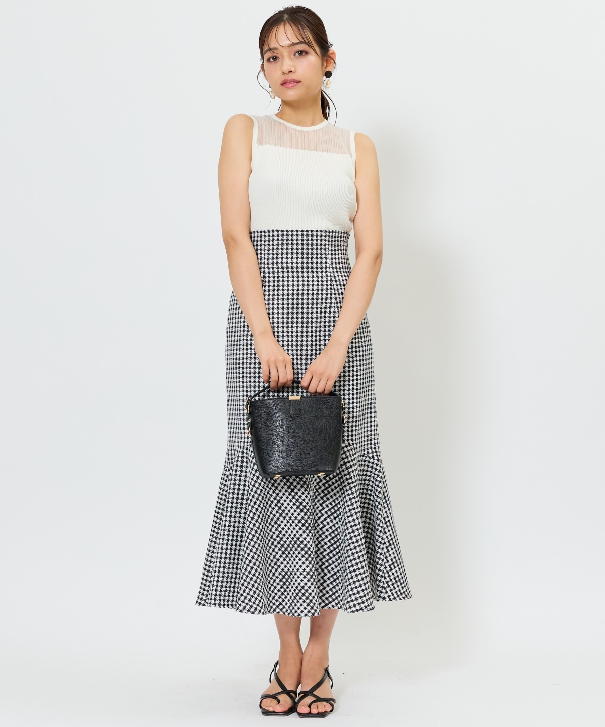 千鳥柄マーメイドスカート