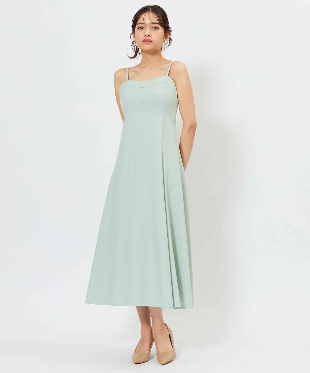 リーフレースレイヤードレス