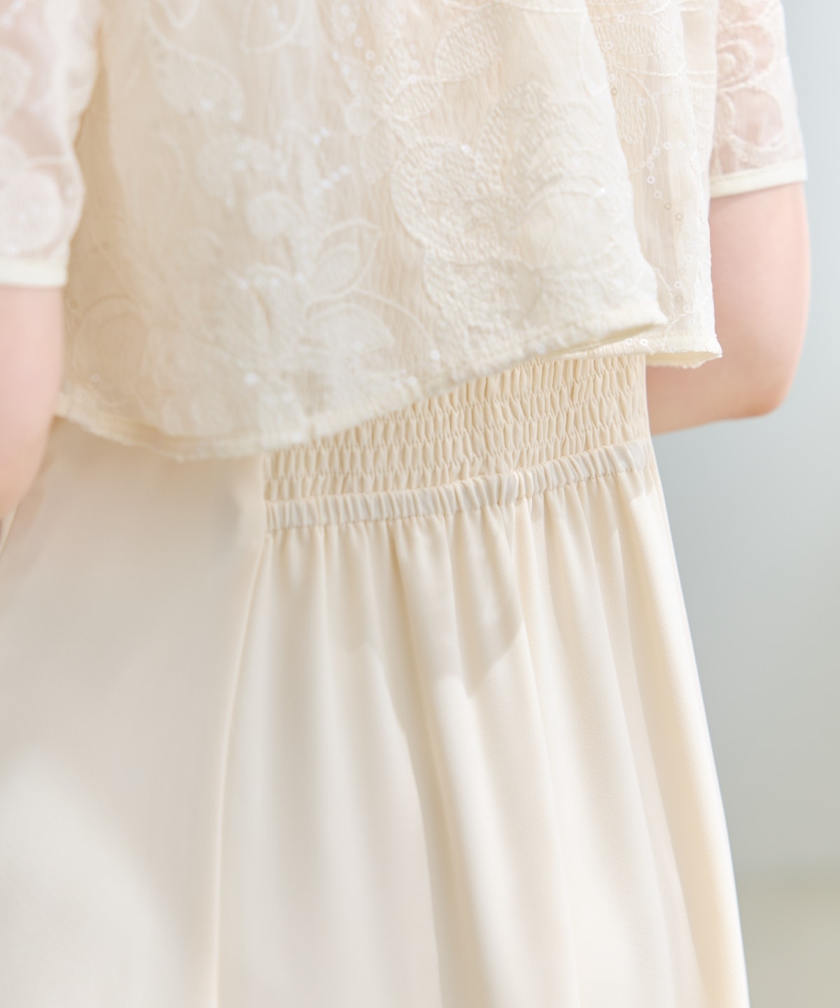 2WAYレースケープドレス