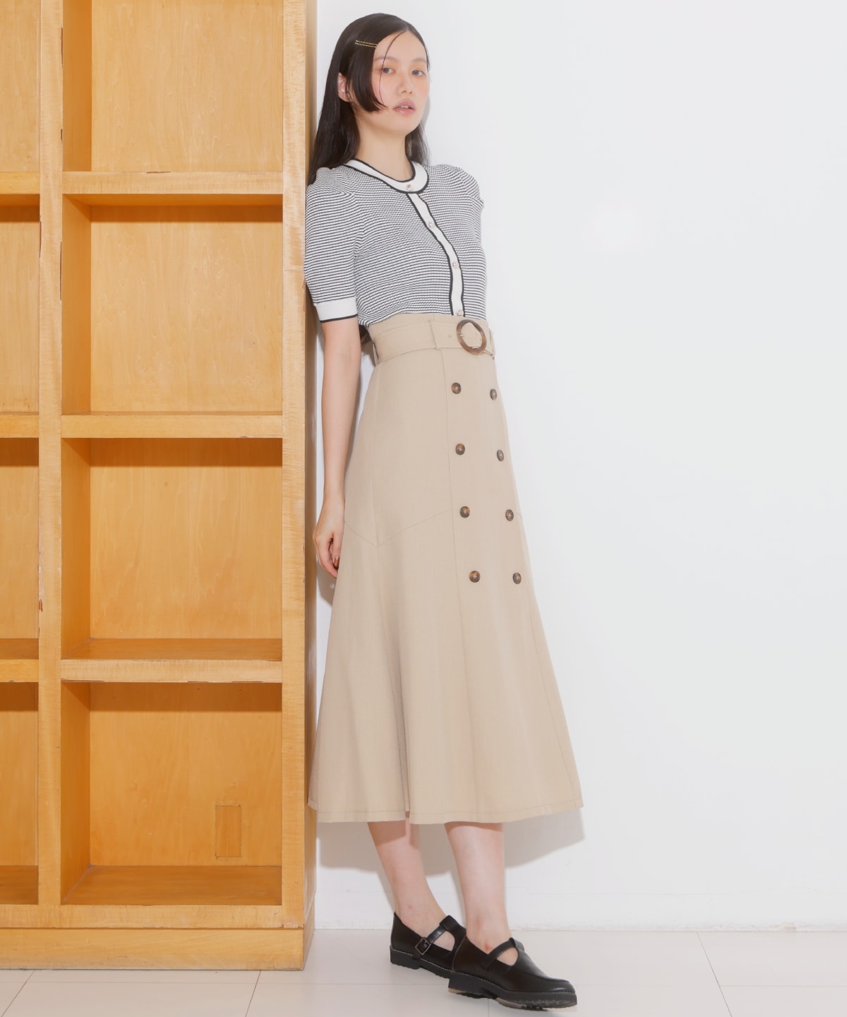 トレンチマーメイドスカート