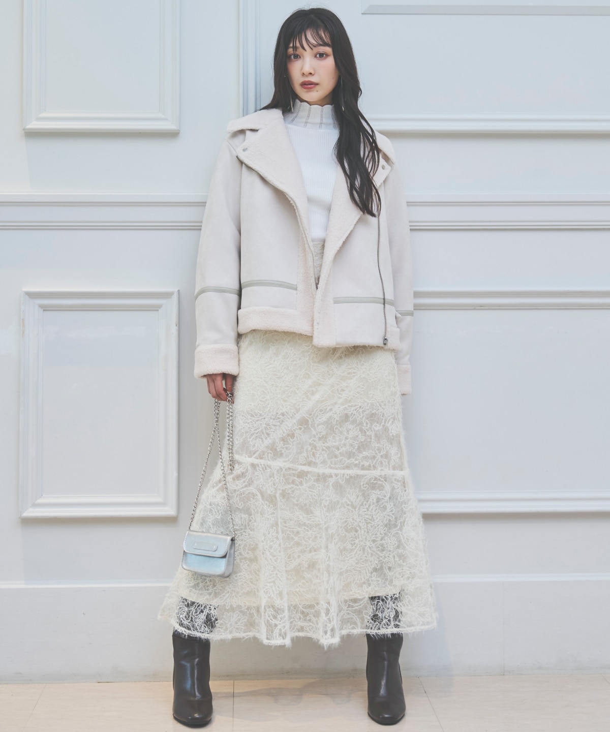 へアリーレースマーメイドスカート