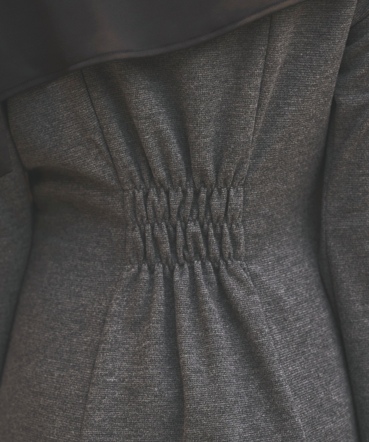 ショルダーリボンカットソーワンピース