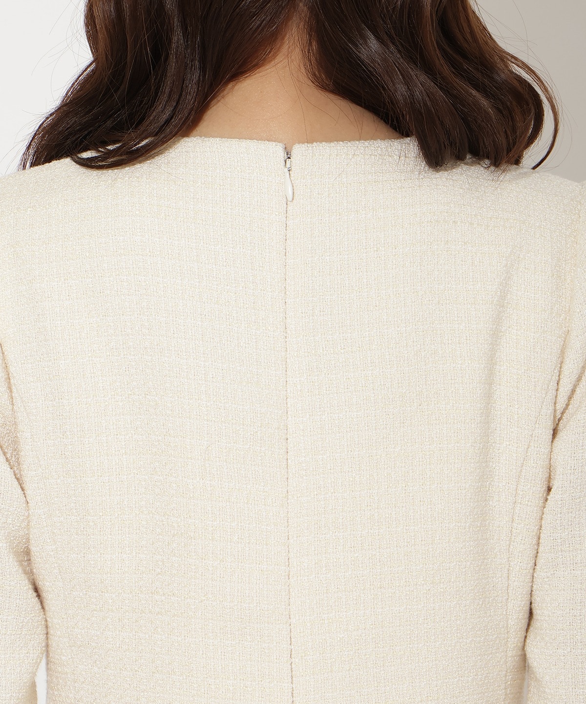 ツイードジャケットドッキングワンピース