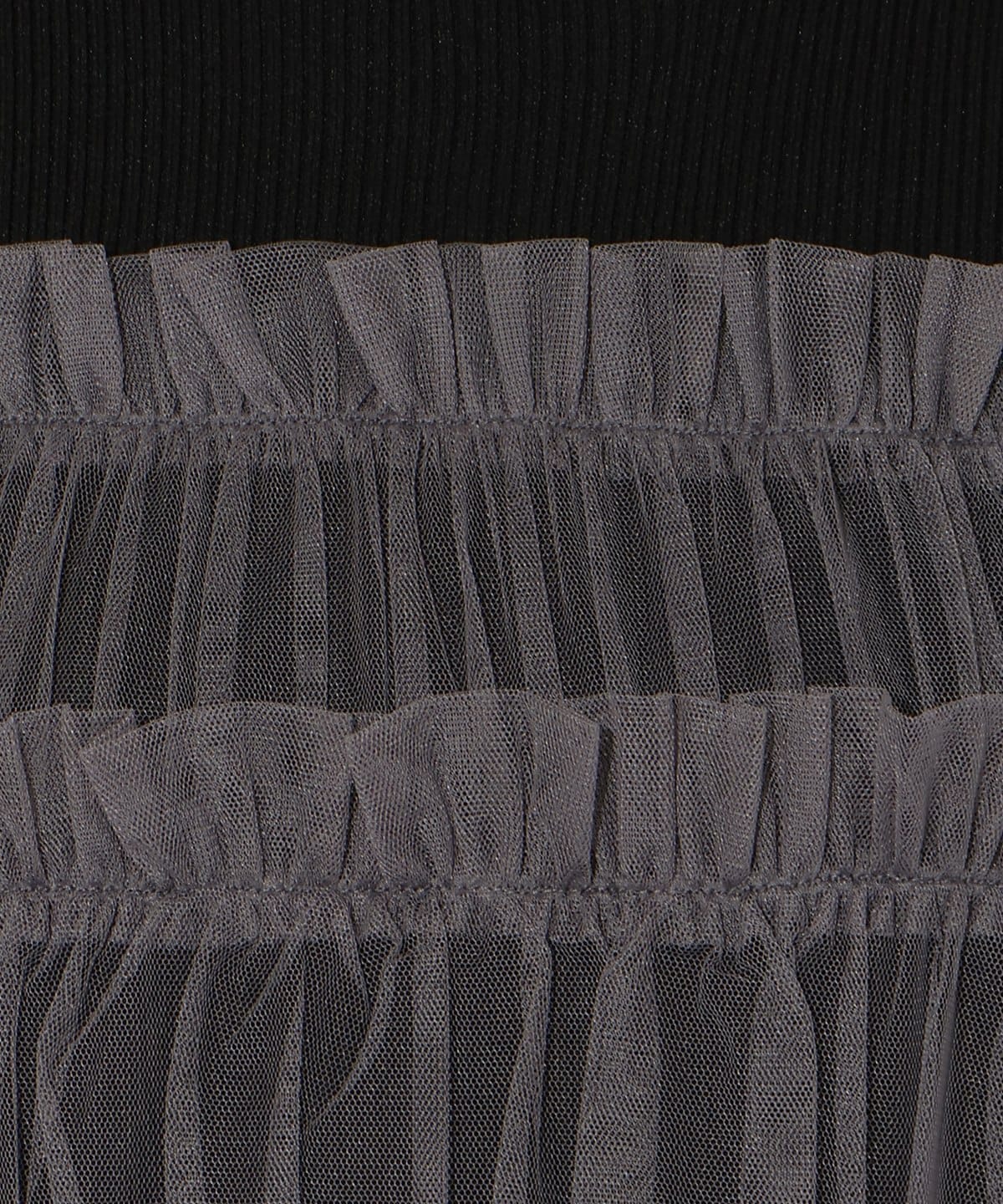 チュールギャザードッキングワンピース