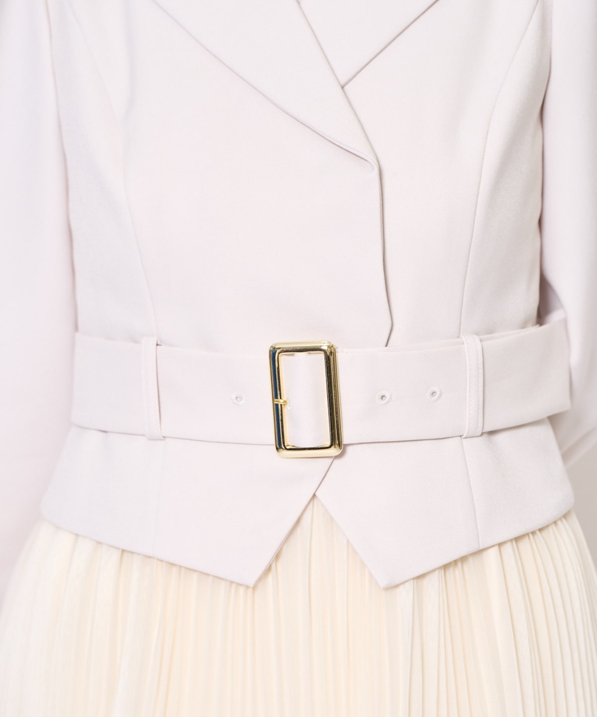 プリーツレイヤードワンピース