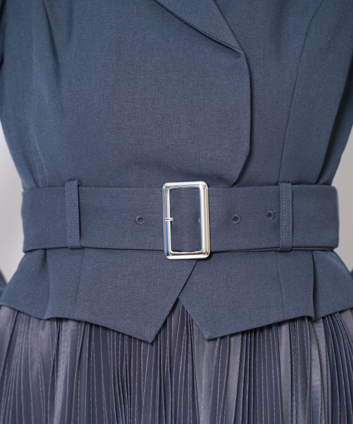 プリーツレイヤードワンピース