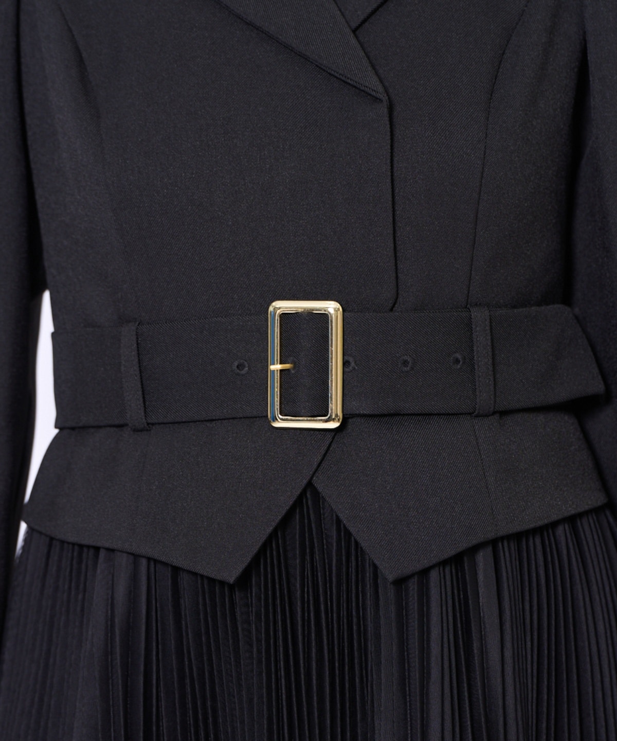 プリーツレイヤードワンピース