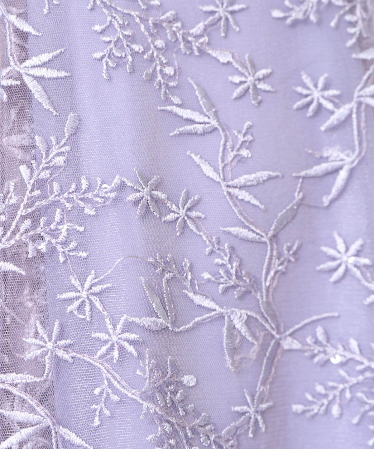 ラメボタニカルレースレイヤードドレス