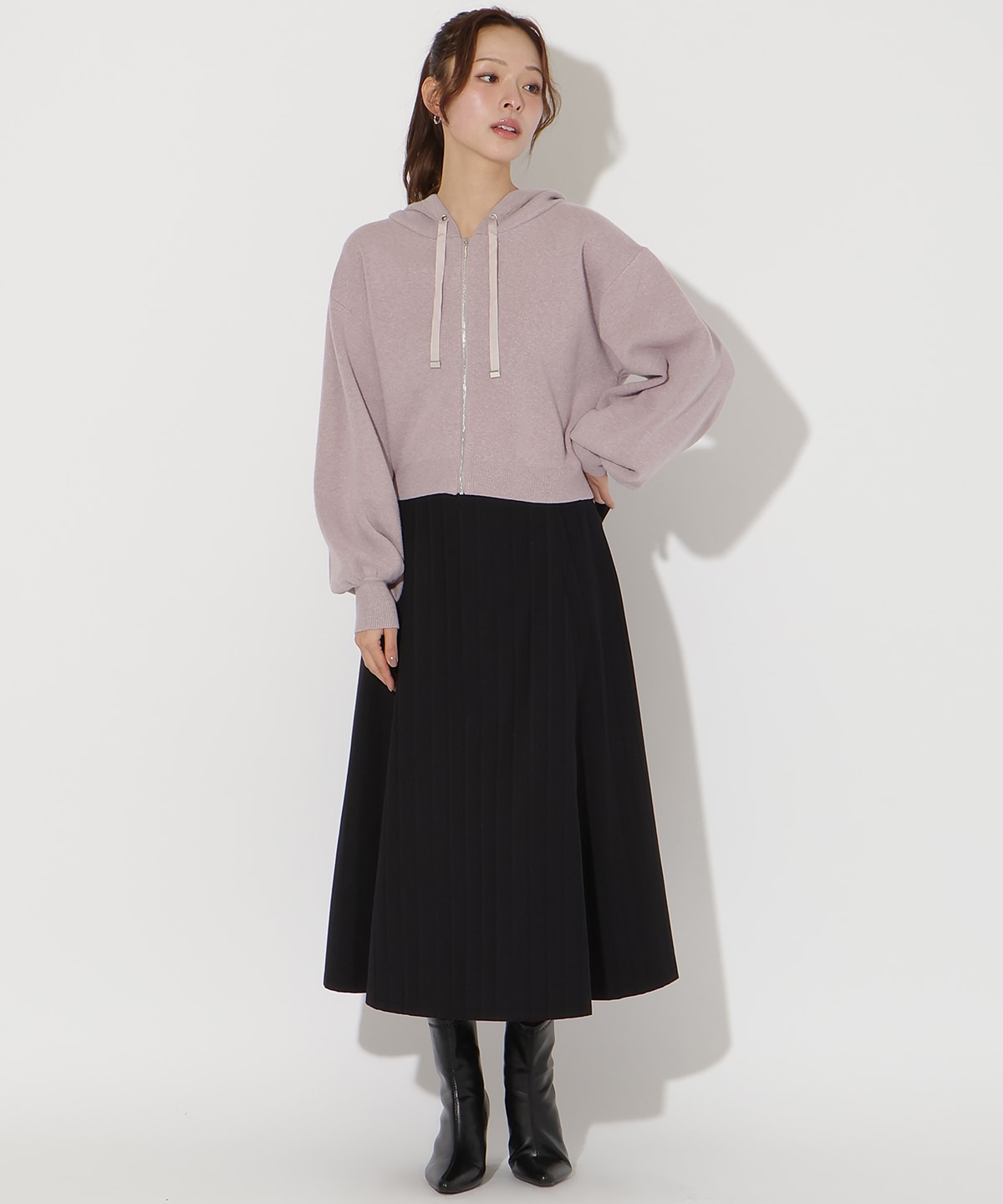 ニットパーカー