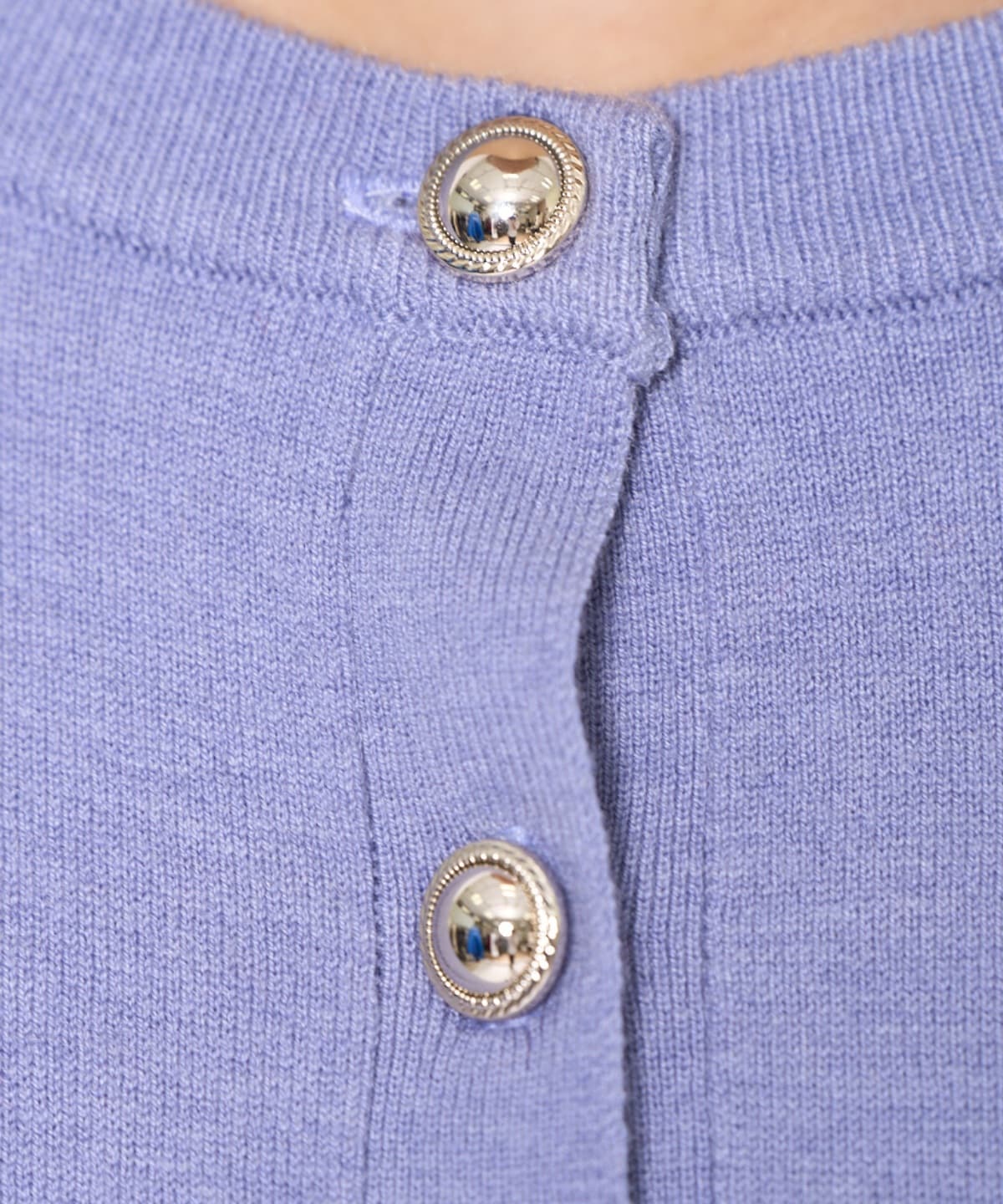 刺繍クルーネック長袖カーディガン