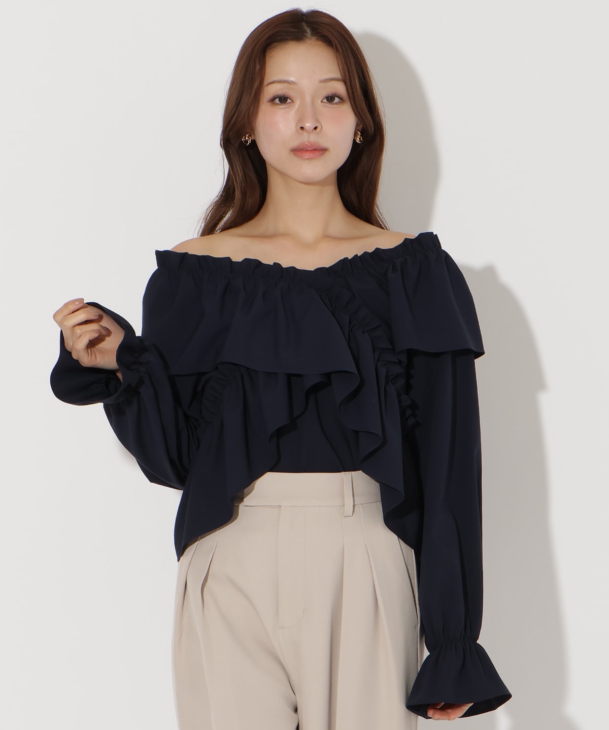 【先行予約受付中】フリルクロスブラウス