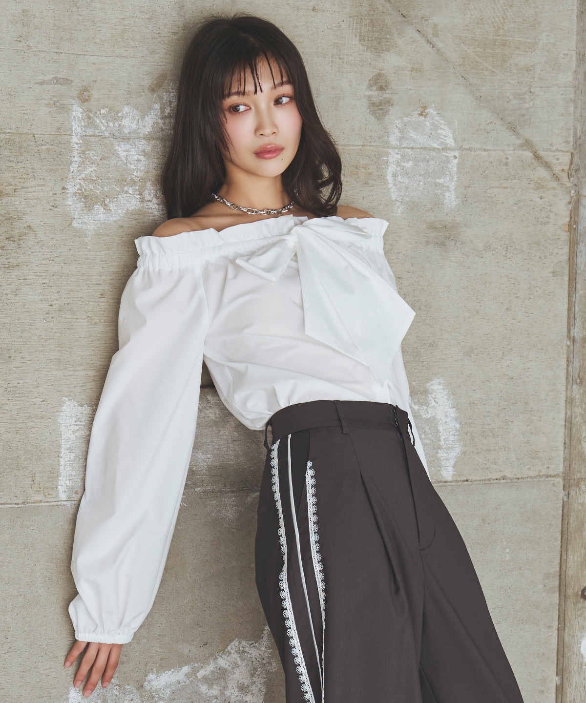 【先行予約受付中】ドロストボウタイ2WAYブラウス