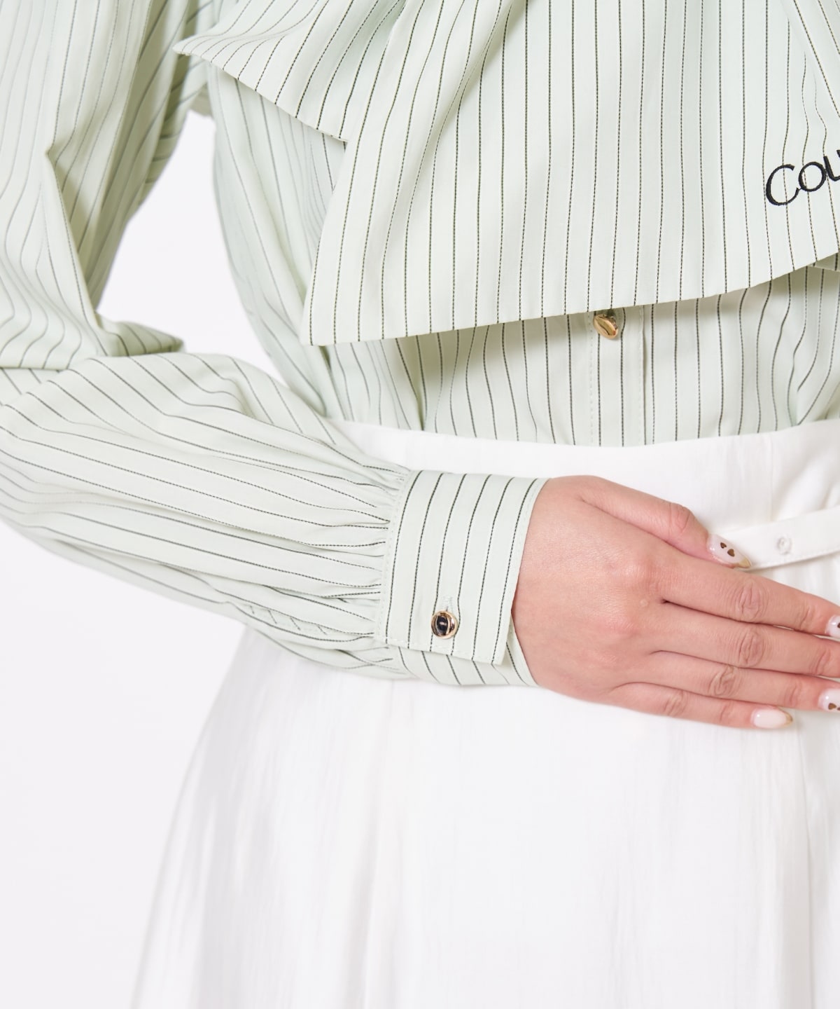 【先行予約受付中】バタフライリボンストライプブラウス