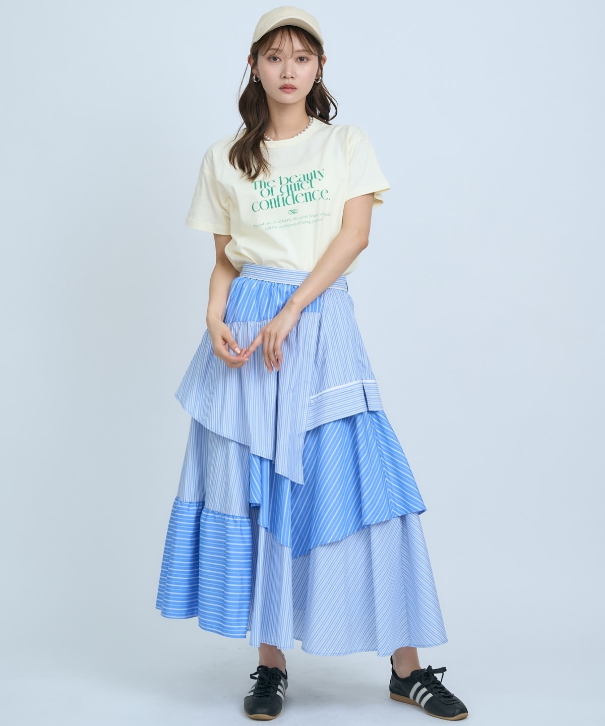 マルチストライプスカート