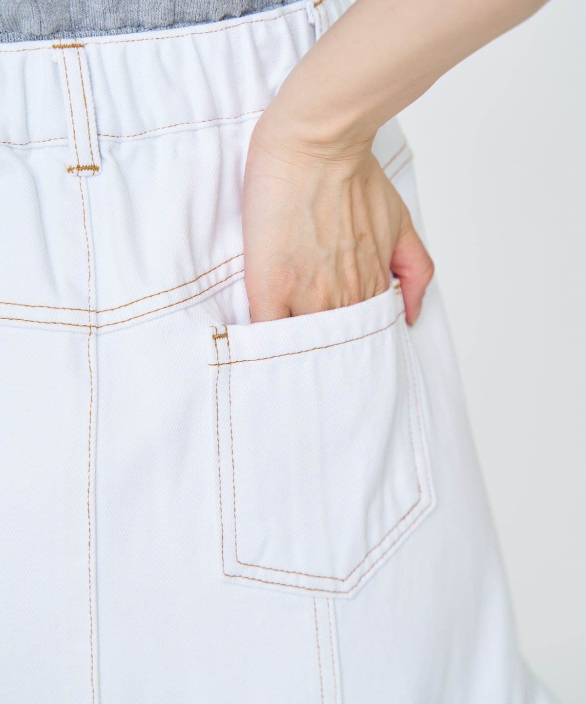 【先行予約受付中】チュール切替デニムスカート