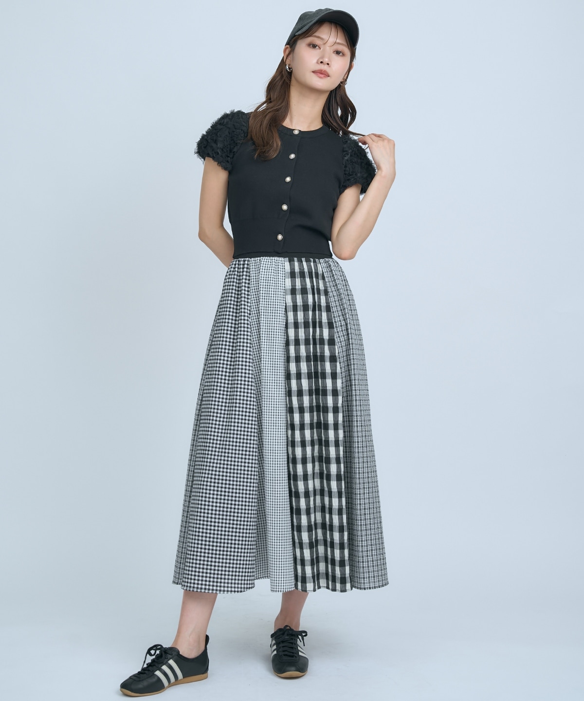サッカーギンガム組み合わせスカート