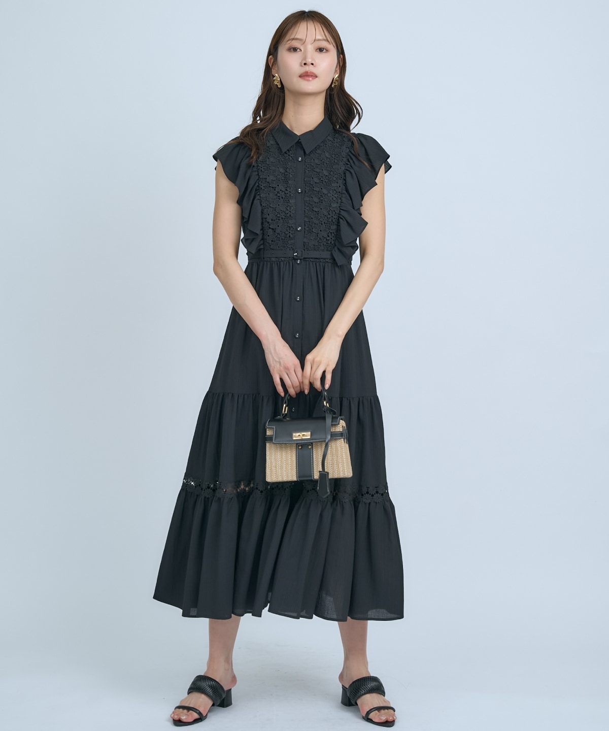 【先行予約受付中】レースフリルシャツワンピース