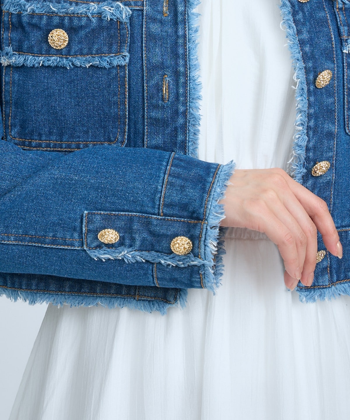 【先行予約受付中】フリンジデニムジャケット