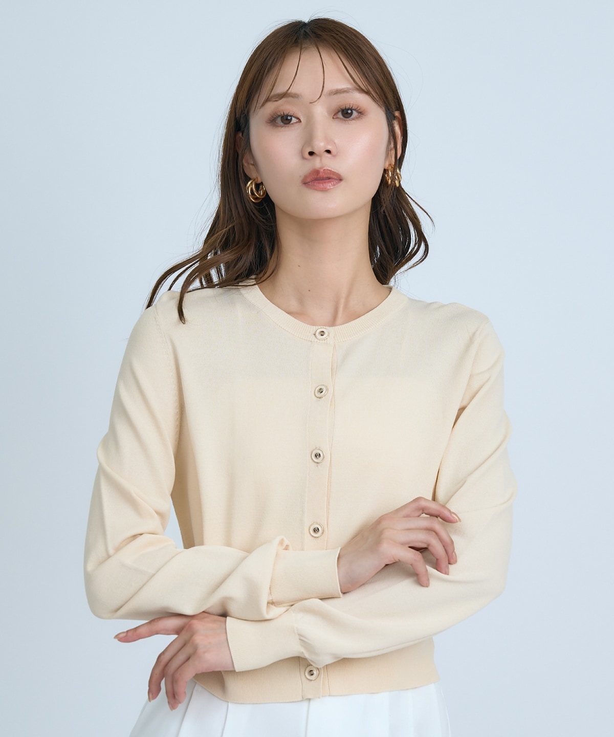 【UVカット】クルーネックカーディガン