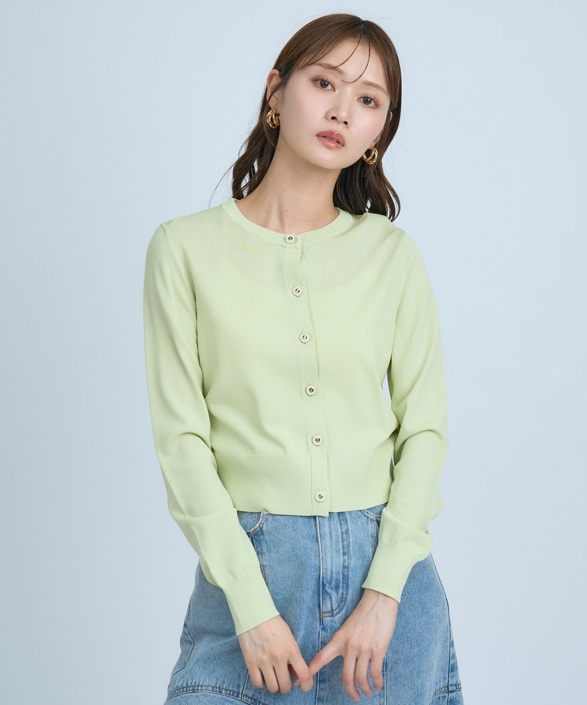 【UVカット】クルーネックカーディガン