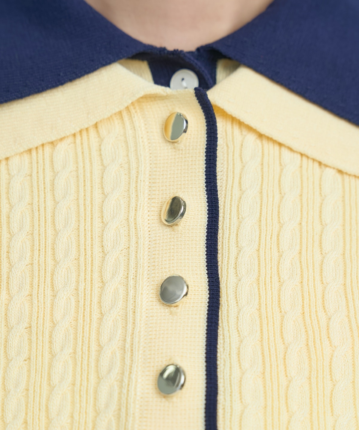 【先行予約受付中】ダブルカラーケーブルポロニット