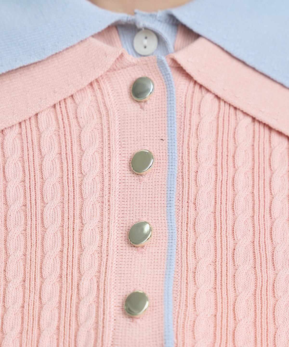 【先行予約受付中】ダブルカラーケーブルポロニット