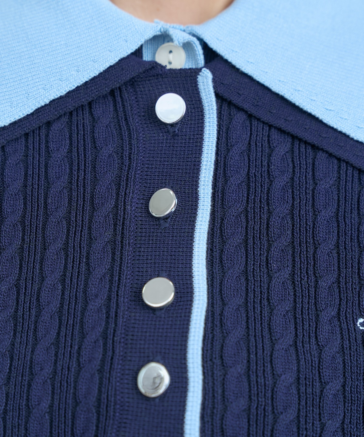 【先行予約受付中】ダブルカラーケーブルポロニット