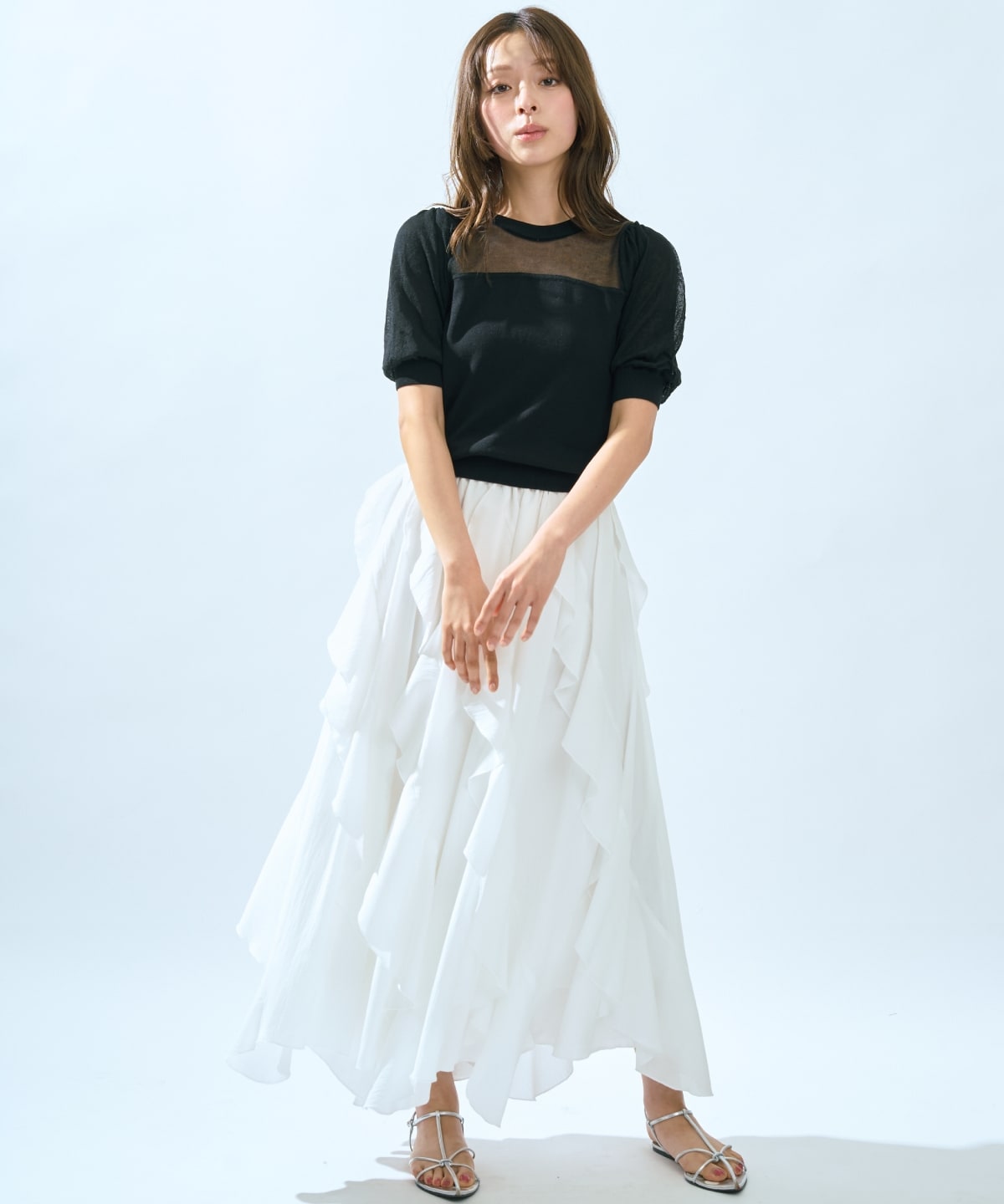 【先行予約受付中】シアーニットクルーネックプルオーバー